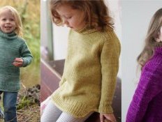 Детский свитер спицами для девочки